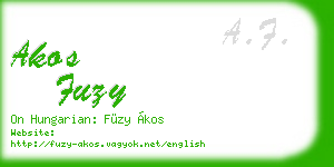 akos fuzy business card