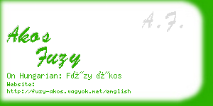 akos fuzy business card